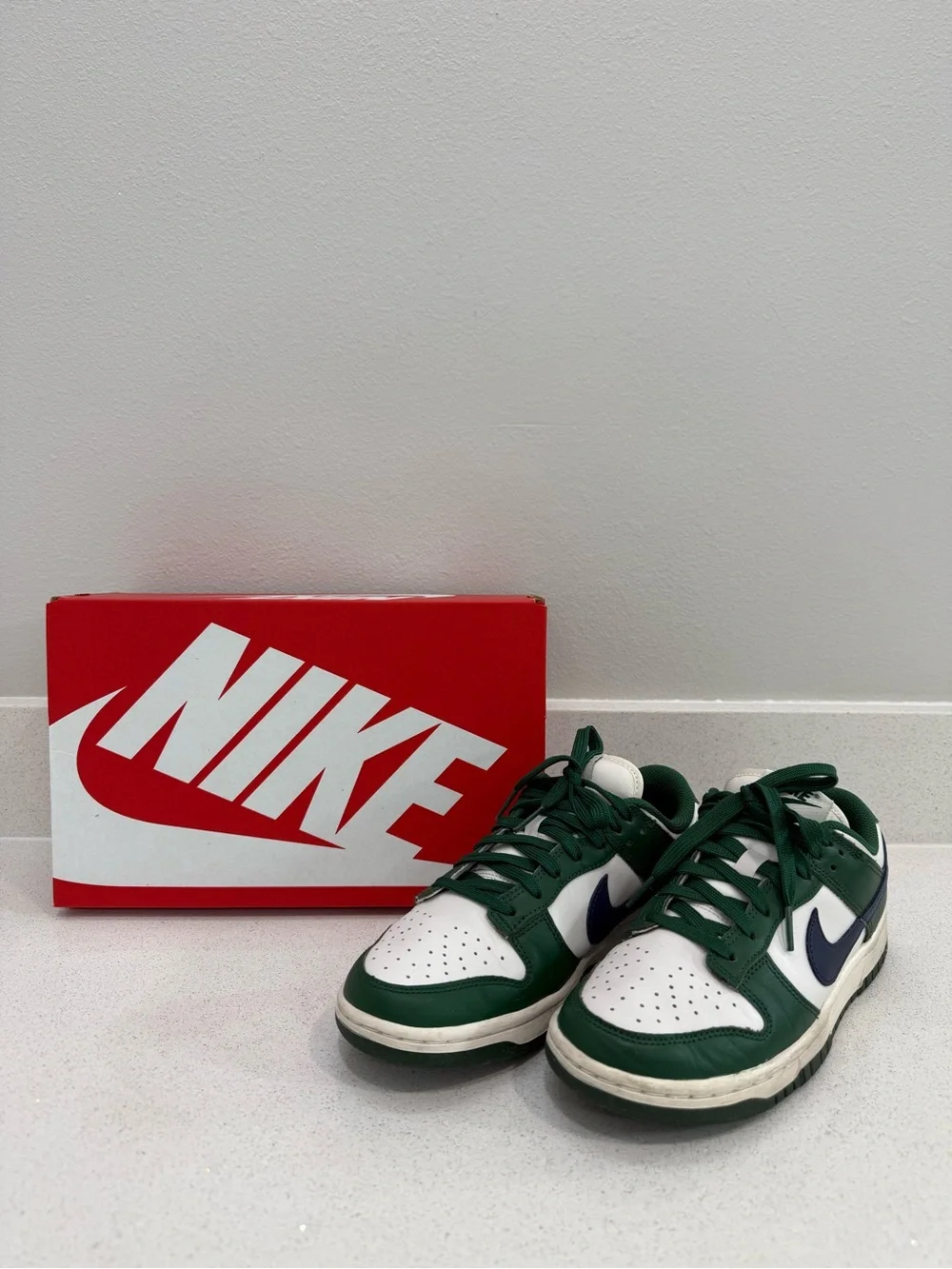NIKE Women’s Dunk Low Retro Gorge Green Midnight Navy DD1503-300